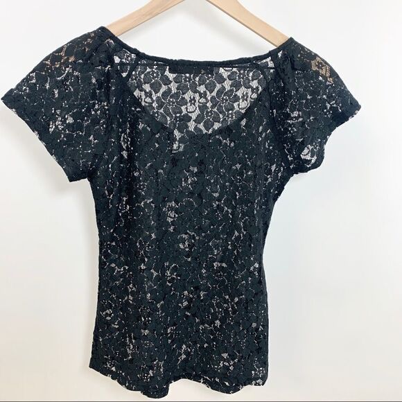 NWT The Limited Black Lace Top Size Small - Picture 1 of 5